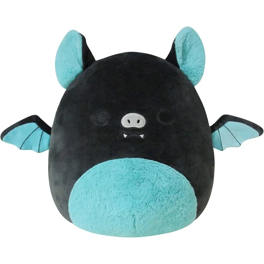Squishmallows Aldous Teal and Black Fruit Bat 12